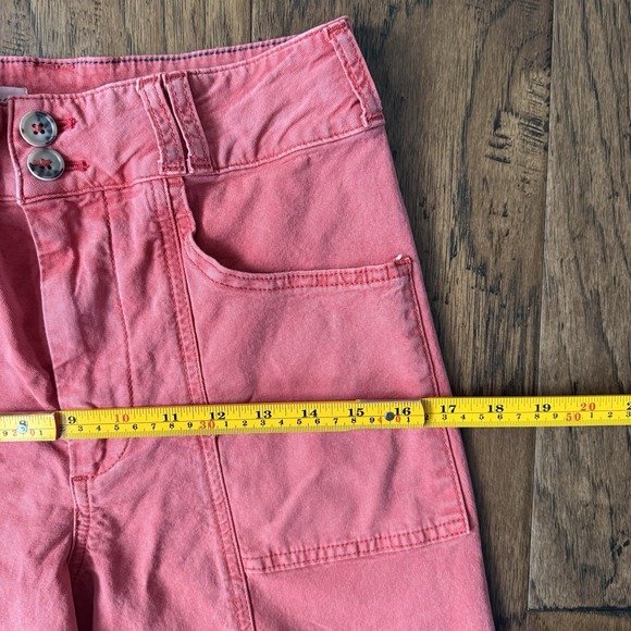 Pilcro Women's 27 Wide Leg Cropped Pants High Rise Stretch Boho Spring - Picture 8 of 14